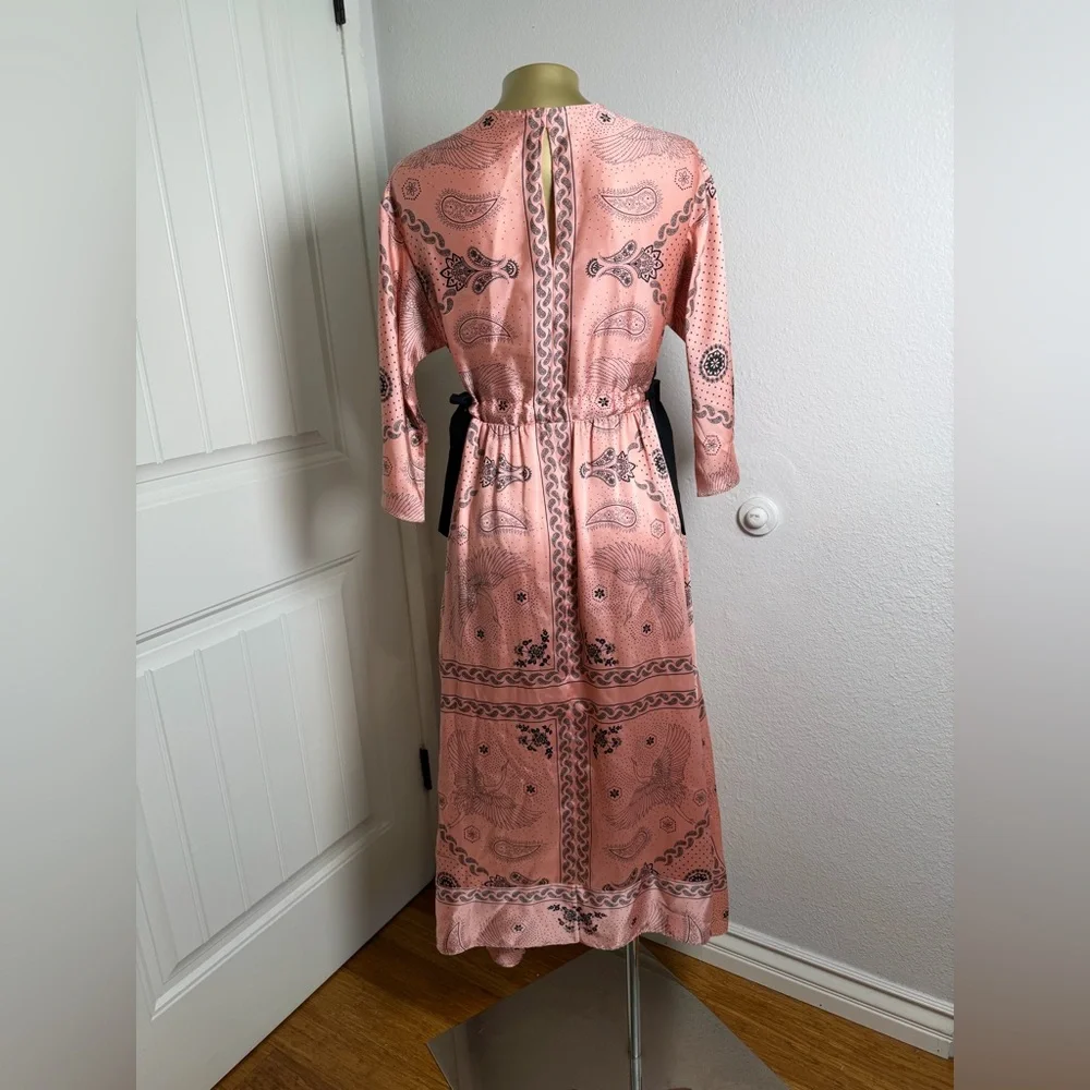Sandro Galy Paisley-print Dress Size 34 - Picture 9 of 16